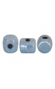 Les perles par Puca® Minos beads Opaque blue ceramic look 03000/14464